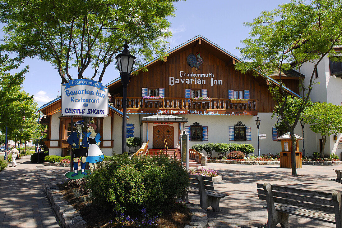Famous Bavarian Inn at Historical Frankenmuth Michigan MI known as Michigans Little Bavaria is a popular world wide travel destination
