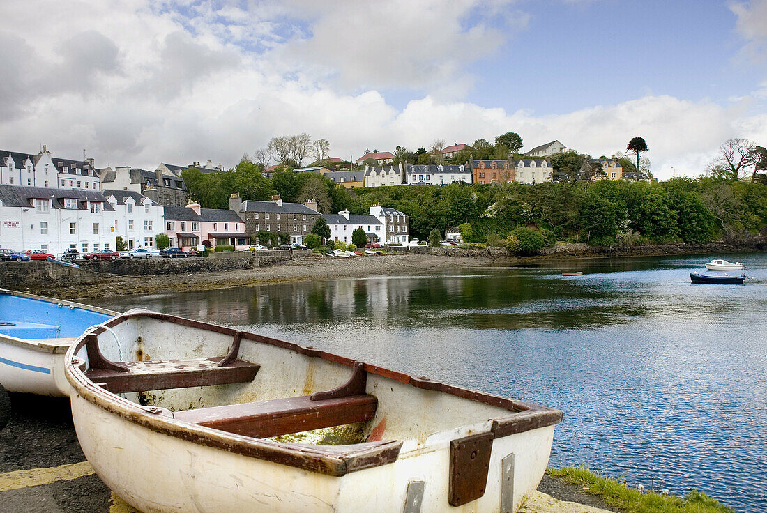 Colorful village of Portee on the Isle of Skye Scotland