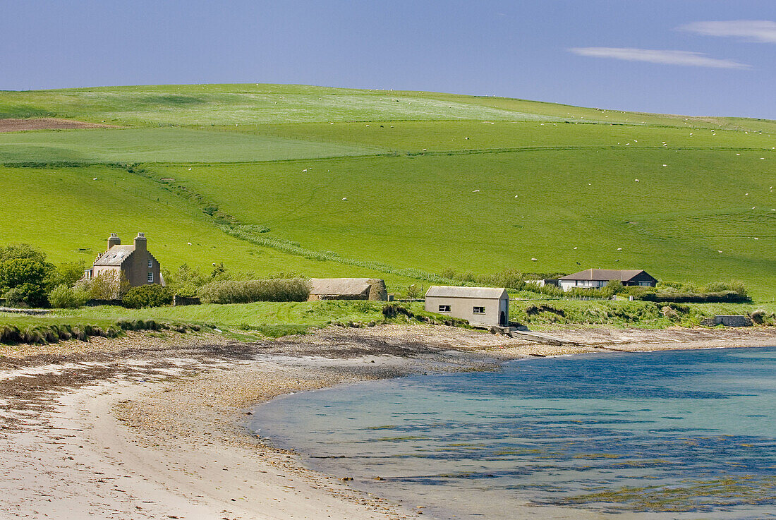 Farm houses on North Coast of Hoy, Orkney Islands Scotland