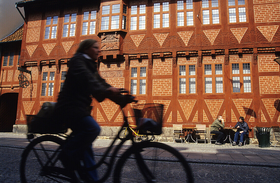 Old facade in Odense. Denmark.