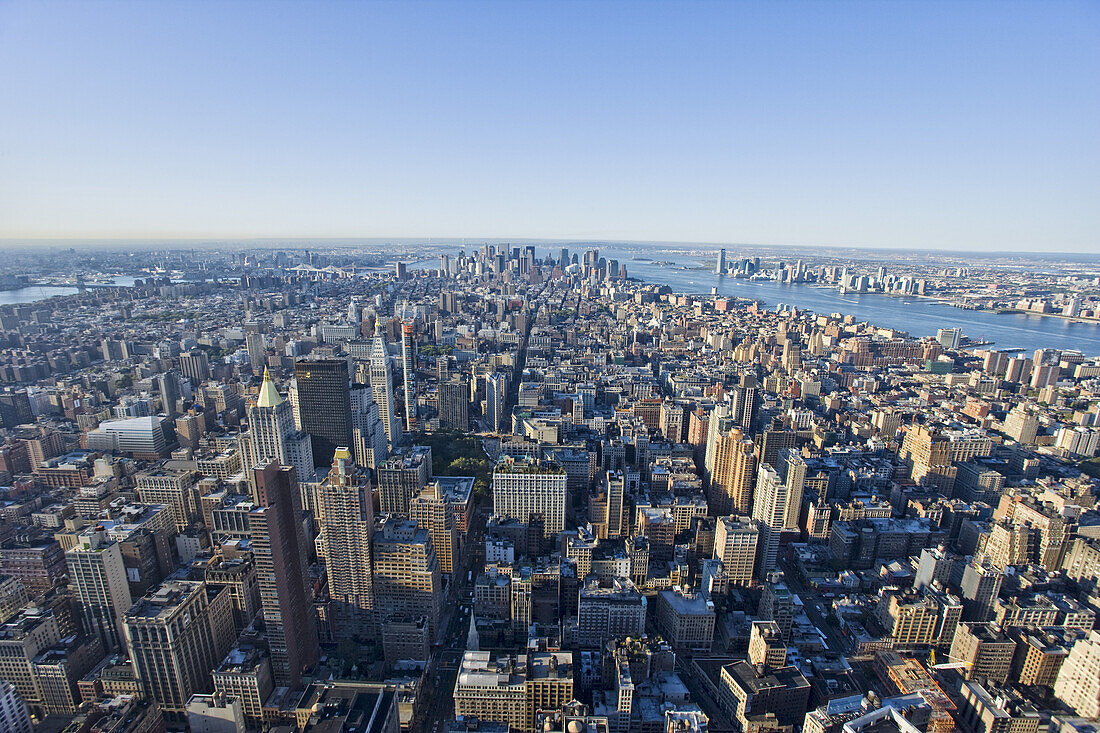 View from the Empire State Building over Manhattan, New York City, New York, USA