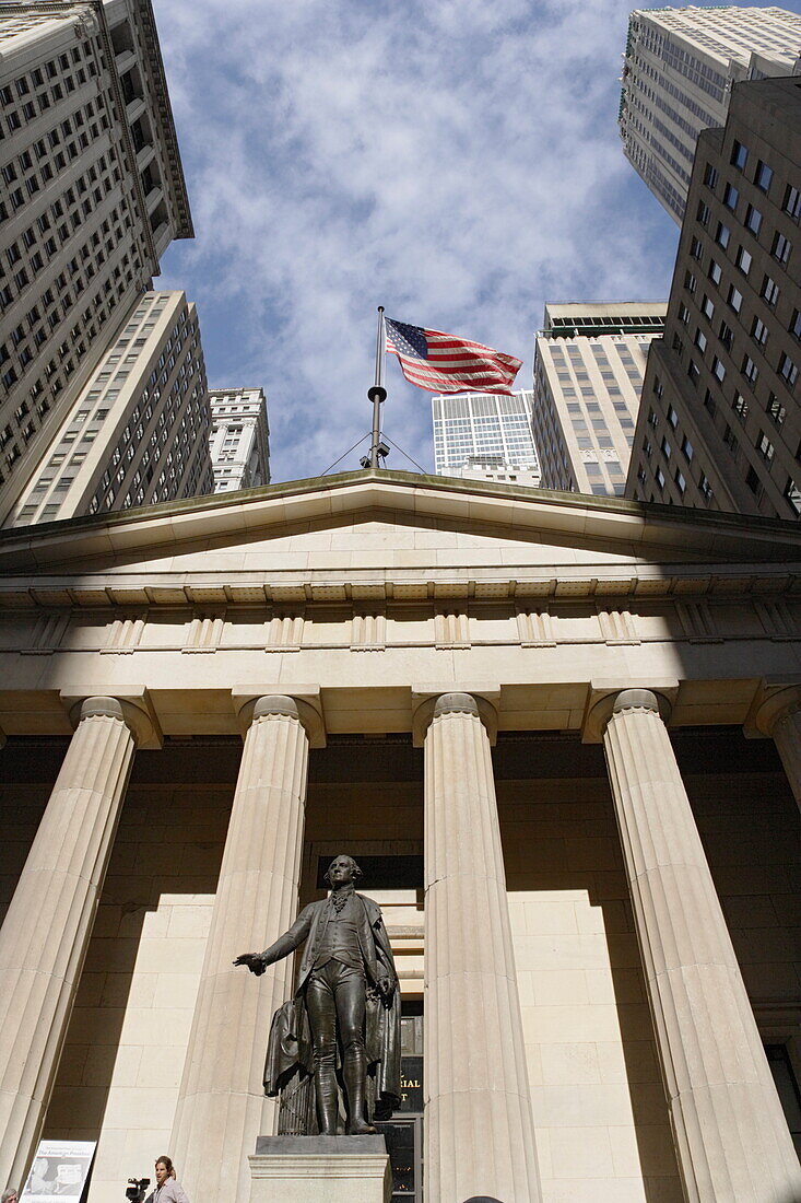Federal Hall, Wall Street, Manhattan, New York City, New York, USA