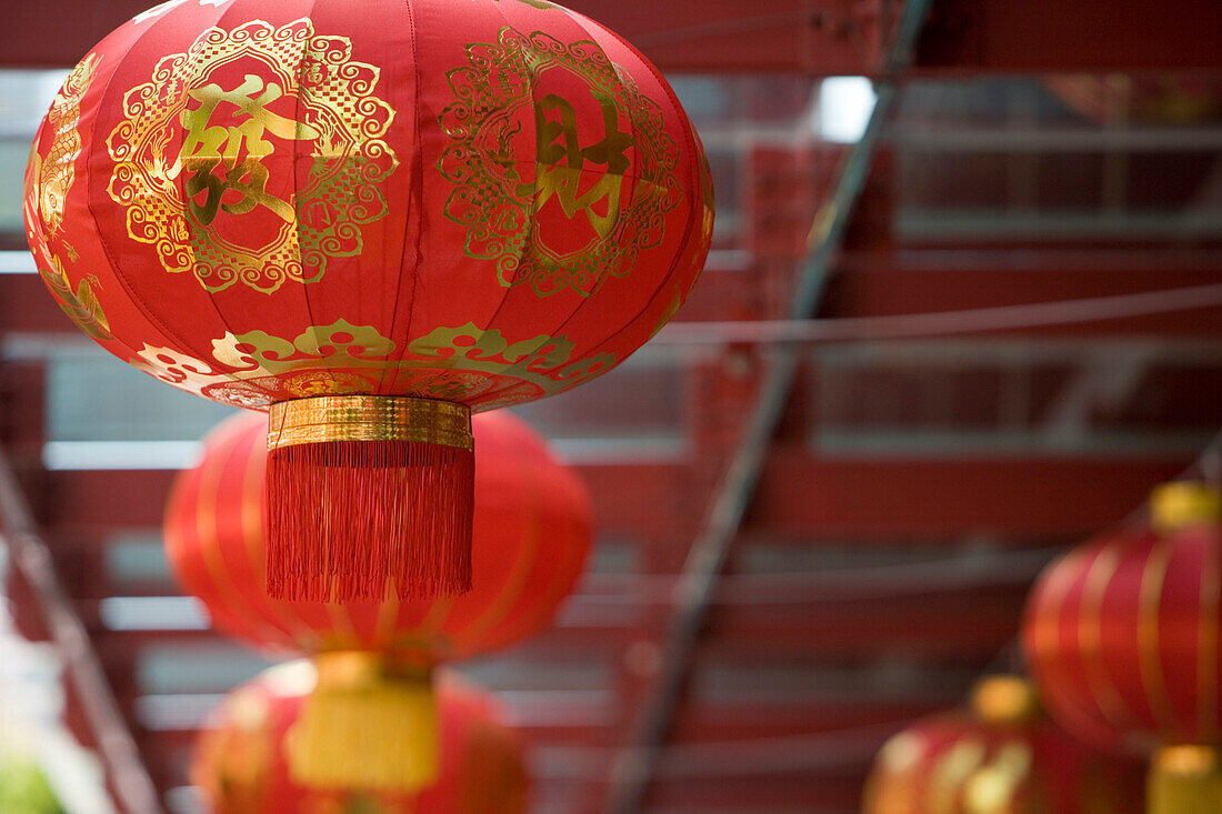 Colorful Chinese New Years Decorations in Chinatown, Singapore, Asia