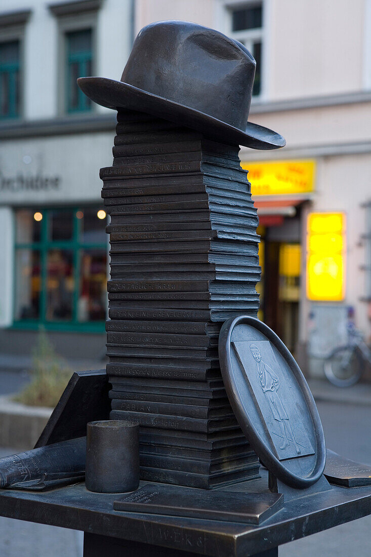 Erich-Kastner-memorial, Albertplatz, Dresden, Saxony, Germany