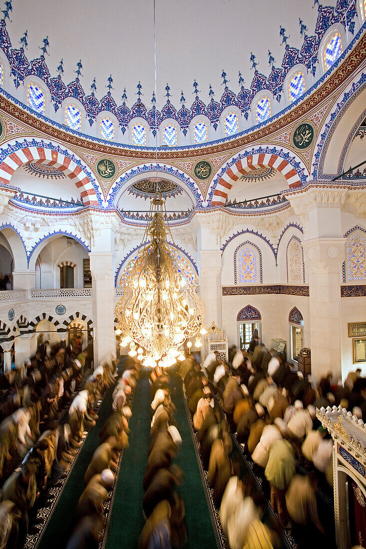 interior, Sehitlik Mosque in Neukölln, the city's largest mosque, Berlin, Germany