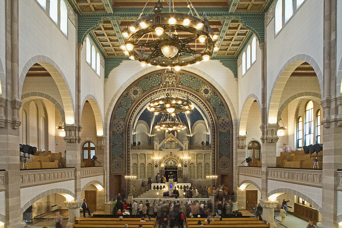 Hauptschiff, Synagoge Rykestraße, Prenzlauer Berg, Pankow, Berlin, Deutschland