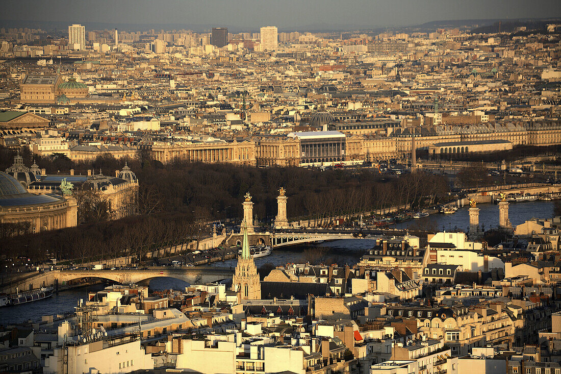 Aerial view of Paris. France