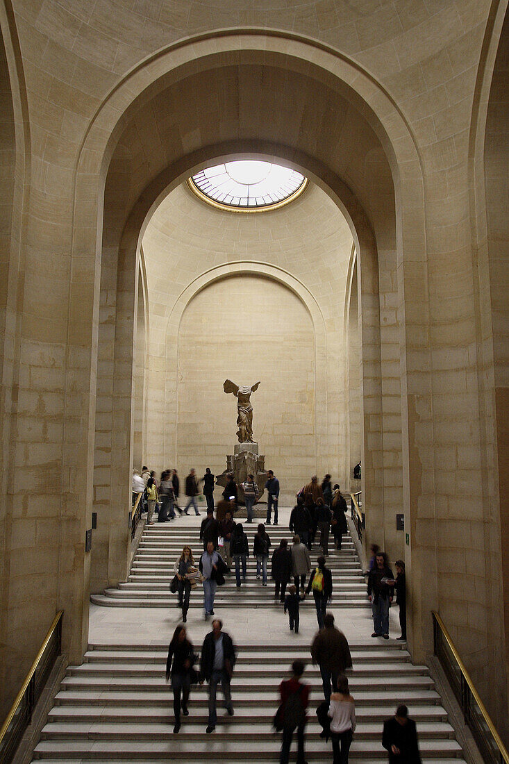 Winged Victory of Samothrace in Musee du Louvre. Paris. France