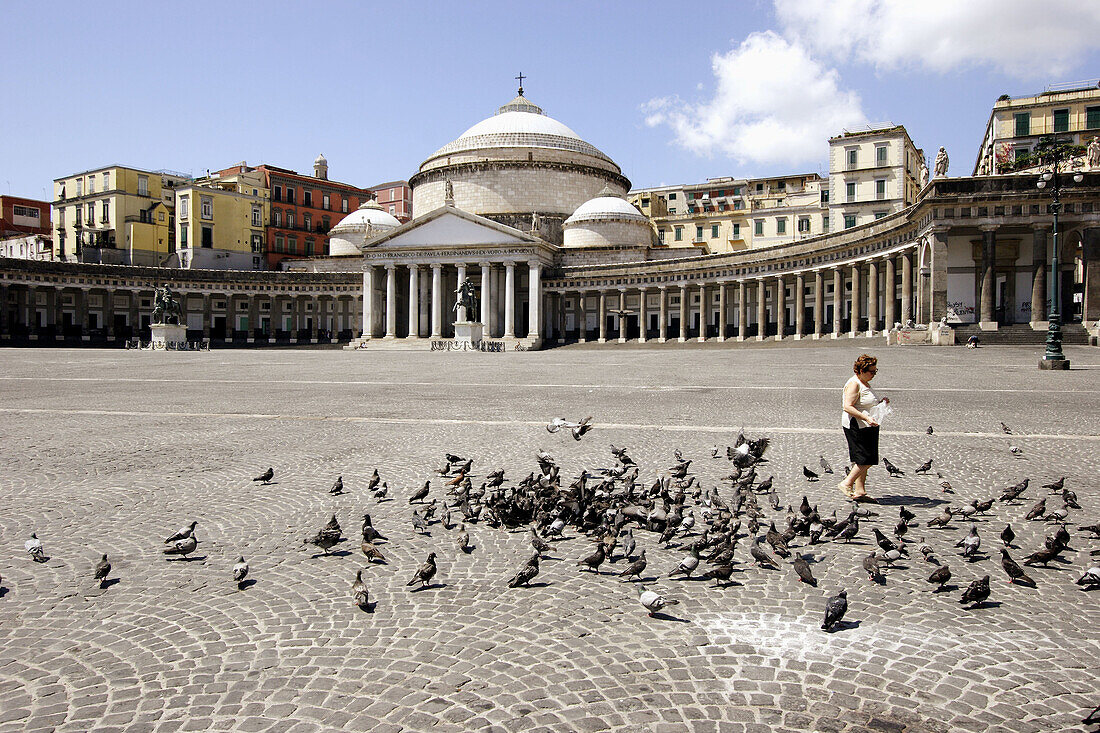 Church of San Francesco di Paola on the Piazza del Plebiscito. Naples. Campania. Italy