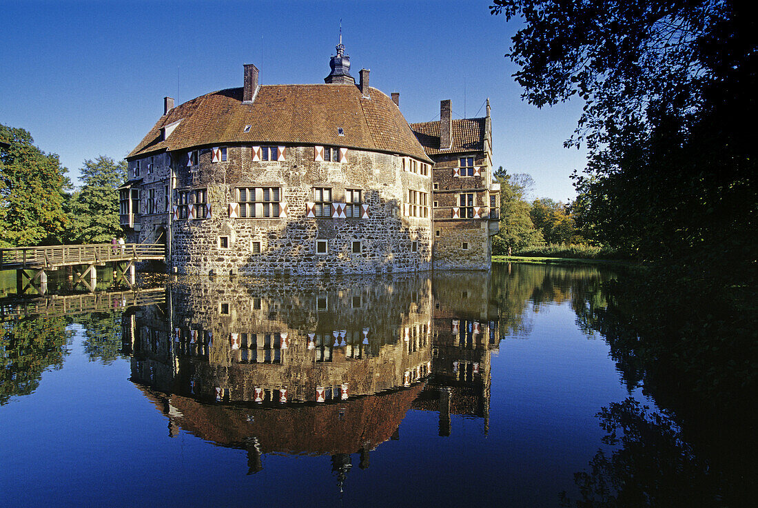 Burg Vischering, Lüdinghausen, Münsterland, Nordrhein-Westfalen, Deutschland