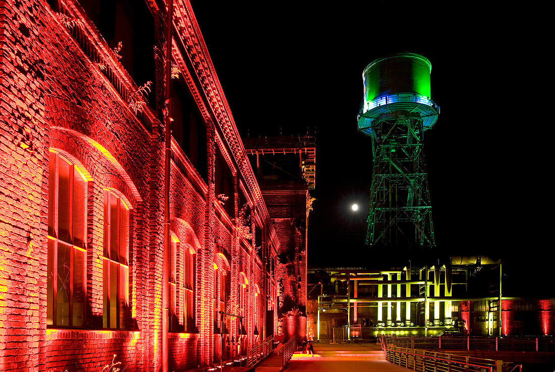 Illumination, Jahrhunderthalle, Bochum, Ruhr district, North Rhine-Westphalia, Germany