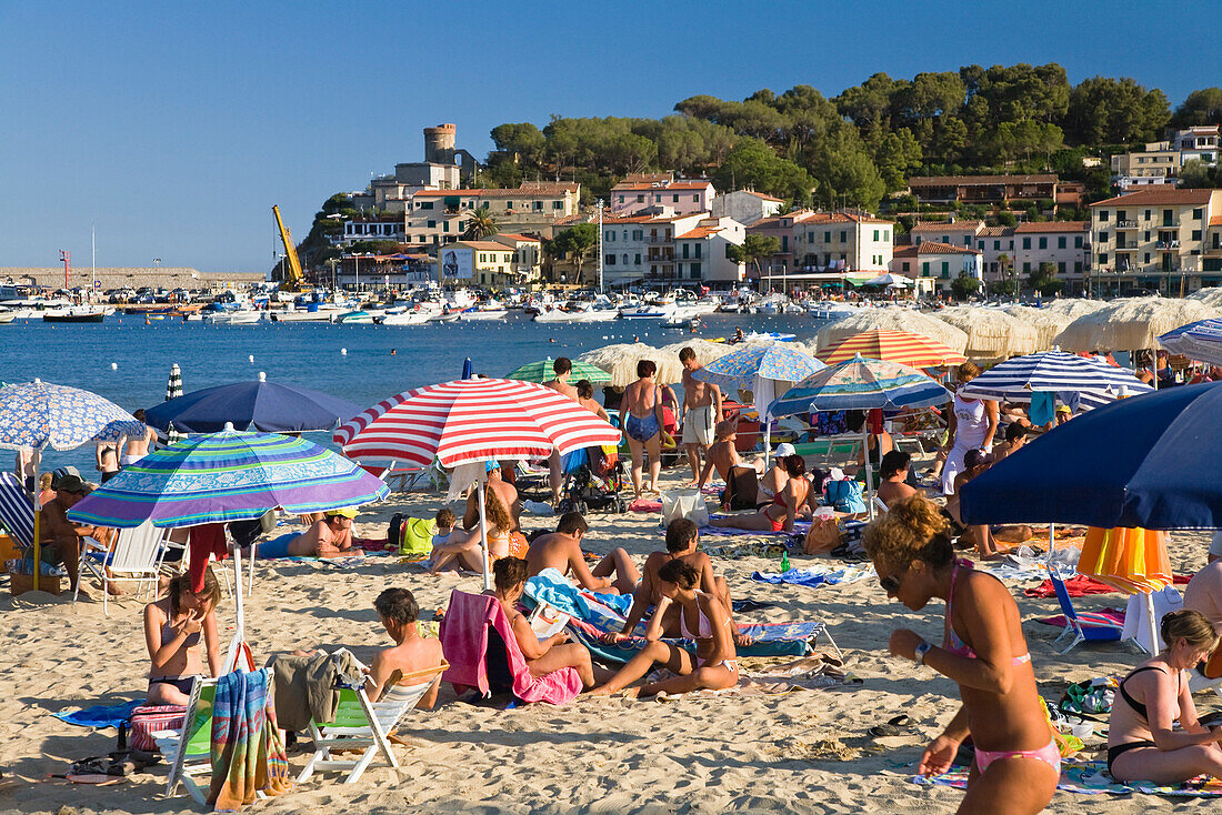 Beach at Marina di Campo, Elba, Italy