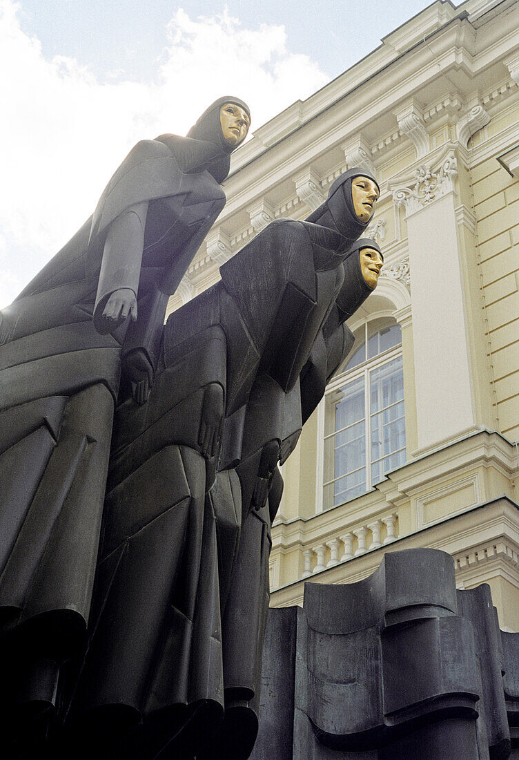 Sculpture of the Feast of the Three Musicians, National Drama Theatre, Vilnius, Lithuania