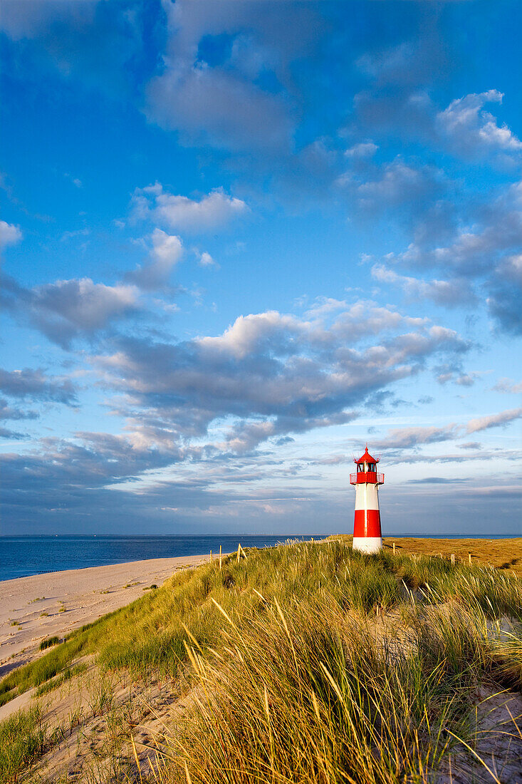 Leuchtturm List-Ost, Ellenbogen, Sylt, Nordfriesland, Schleswig-Holstein, Deutschland