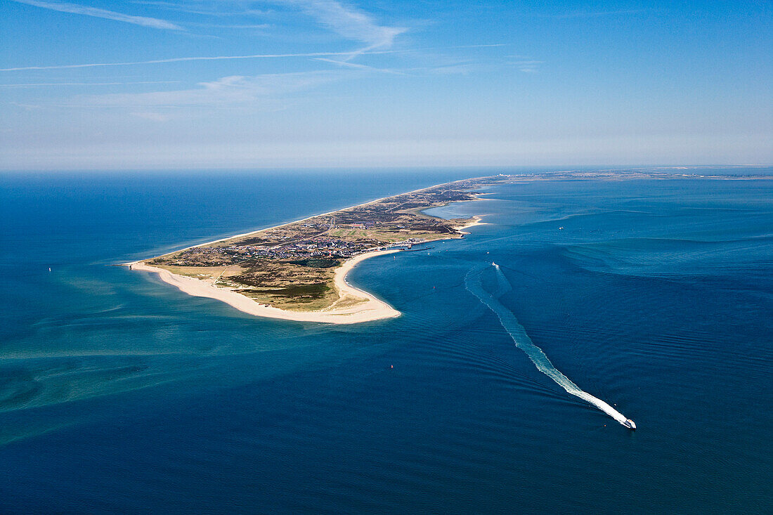 Aerial shot of Sylt Island, Schleswig-Holstein, Germany