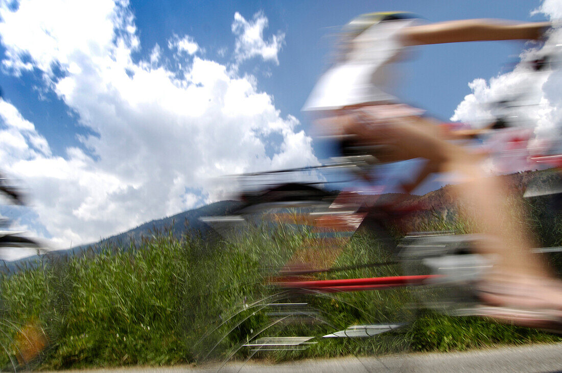 Mountainbike tour through Vinschgau with the Vinschger Railway, Rail and Bike, Vinschgau, South Tyrol, Italy