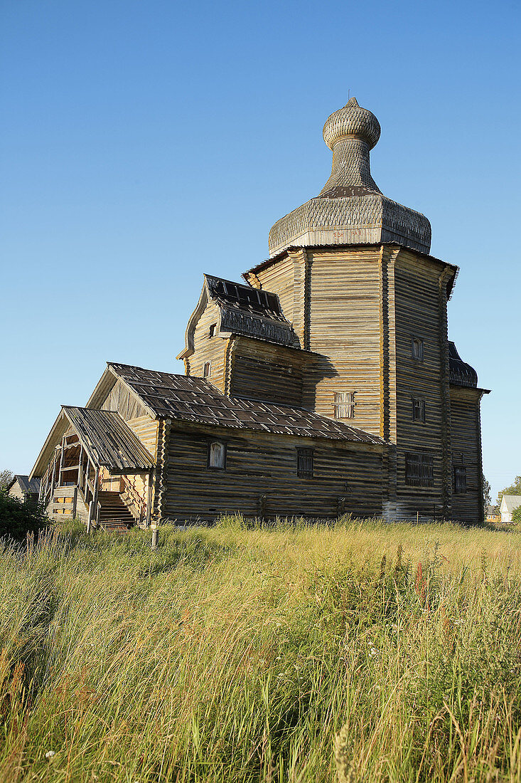 St. Nicholas wooden church (1687), Zachachie, Archangelsk (Arkhangelsk) region, Russia