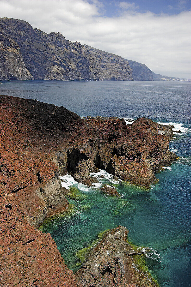 Aussen, Botanik, Canarias, Draussen, Entfernt, Farbe, Fels, Felsen, Fern, Kanarische Inseln, Länder, Landschaft, Landschaften, Meer, Natur, Pflanze, Pflanzen, Plätze der Welt, Punta Teno, Spanien, Tageszeit, Tenerife, Teneriffa, Vegetation, N40-696398, ag