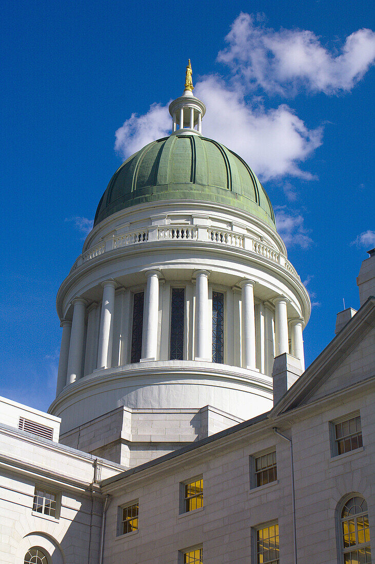 Dome of the Maine State House (state capitol), Augusta, Maine, USA