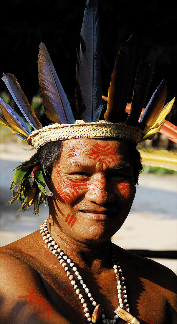 Indigenous man. Amazon. Brazil.