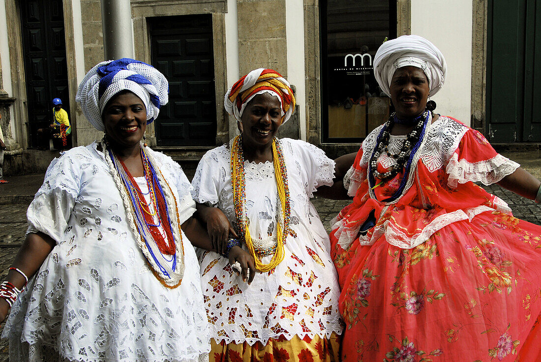 Women in traditional dress. Salvador da Bahia. Brazil.