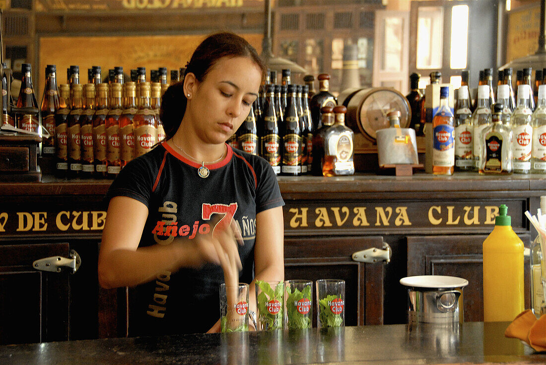 Havana Club rum, Havana. Cuba