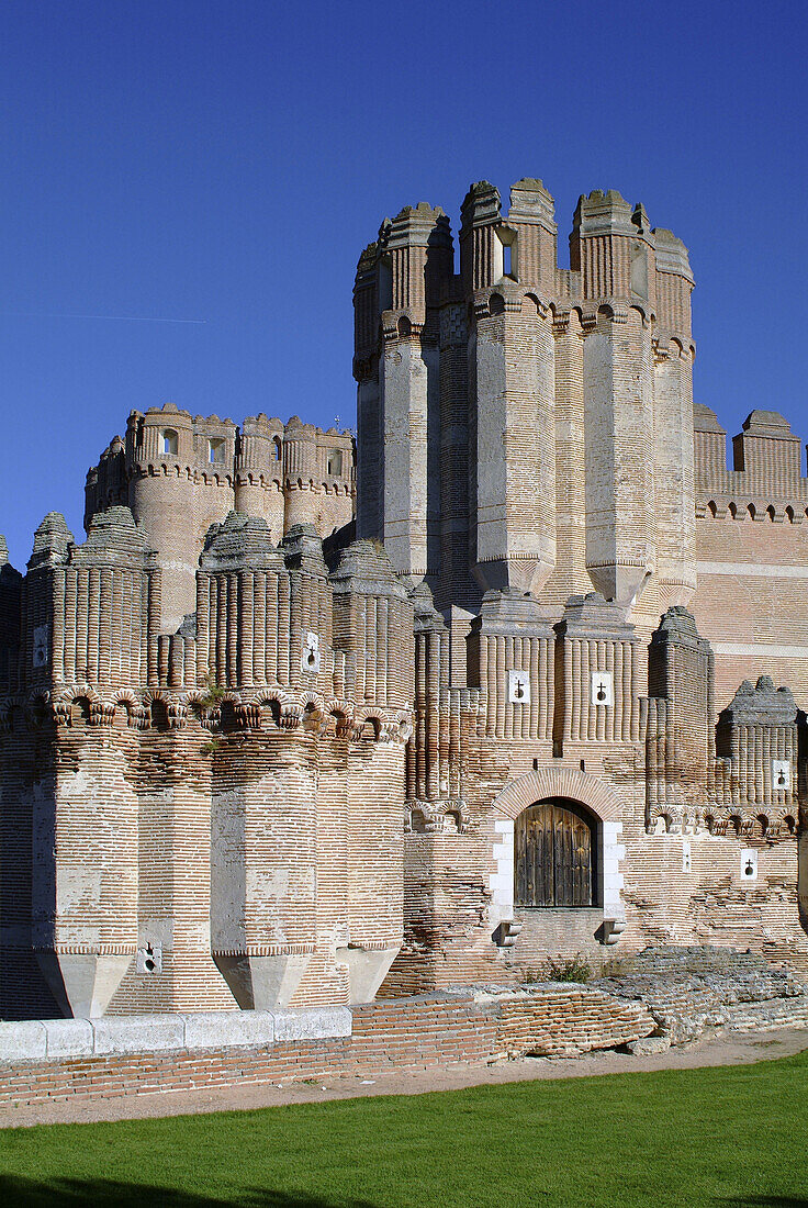 Castle of Coca (15th century). Segovia province, Castilla-León, Spain. West façade.