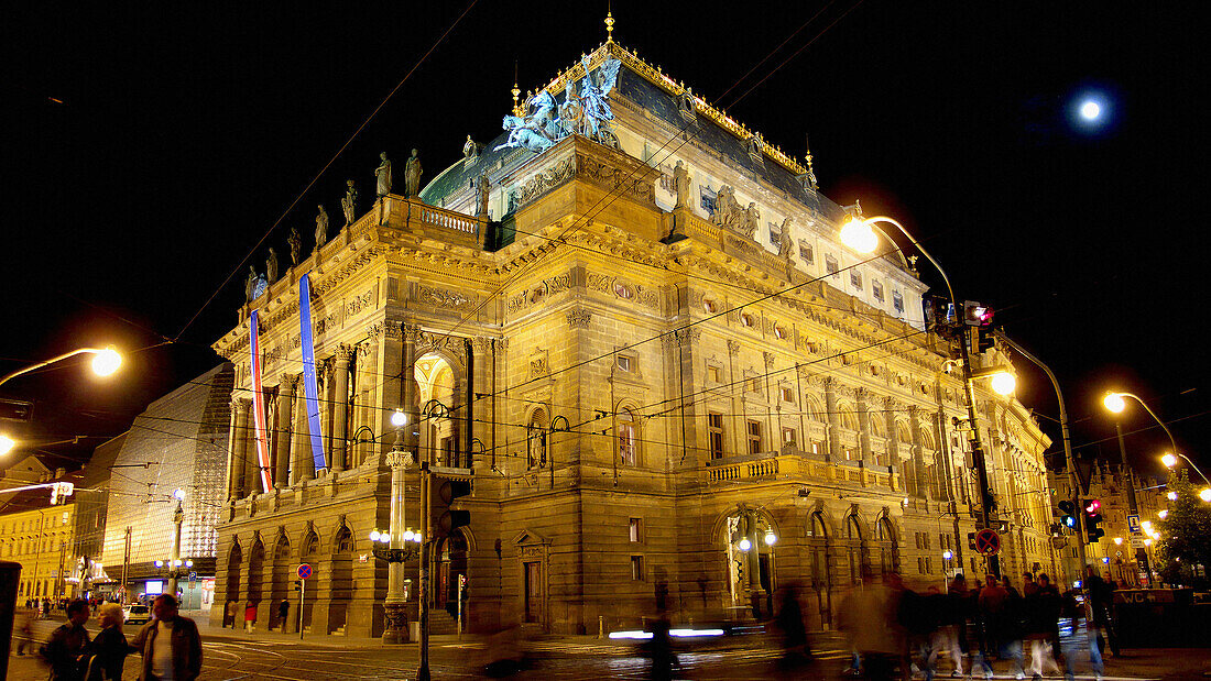 National Thatre. Built in 1880-1 by Josef Zitek and rebuilt in 1883 after it burnt by Josef Schulz. Prague. Czech Republic