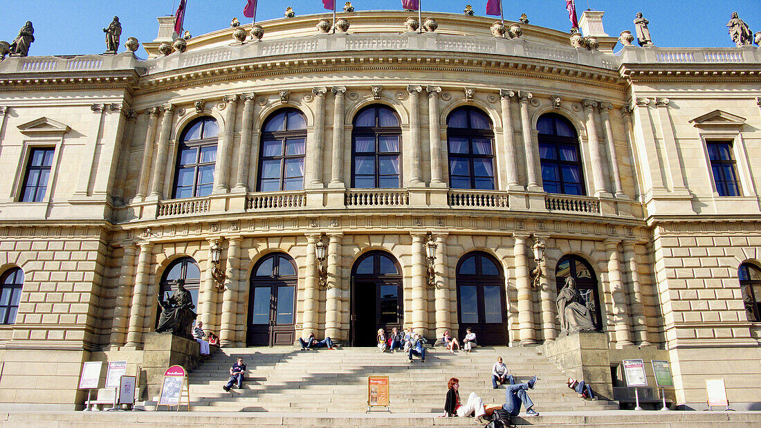Rudolfinum, site of the Czech Philharmonic Orchestra. Prague. Czech Republic