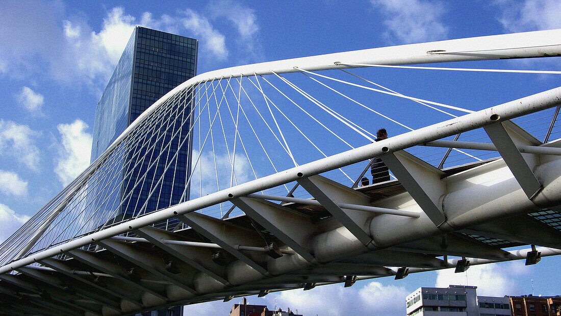 Puente Zubizuri, Bilbao. Euskadi. Spain.