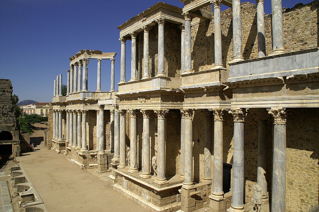 Roman theatre, Mérida. Badajoz province, Extremadura, Spain