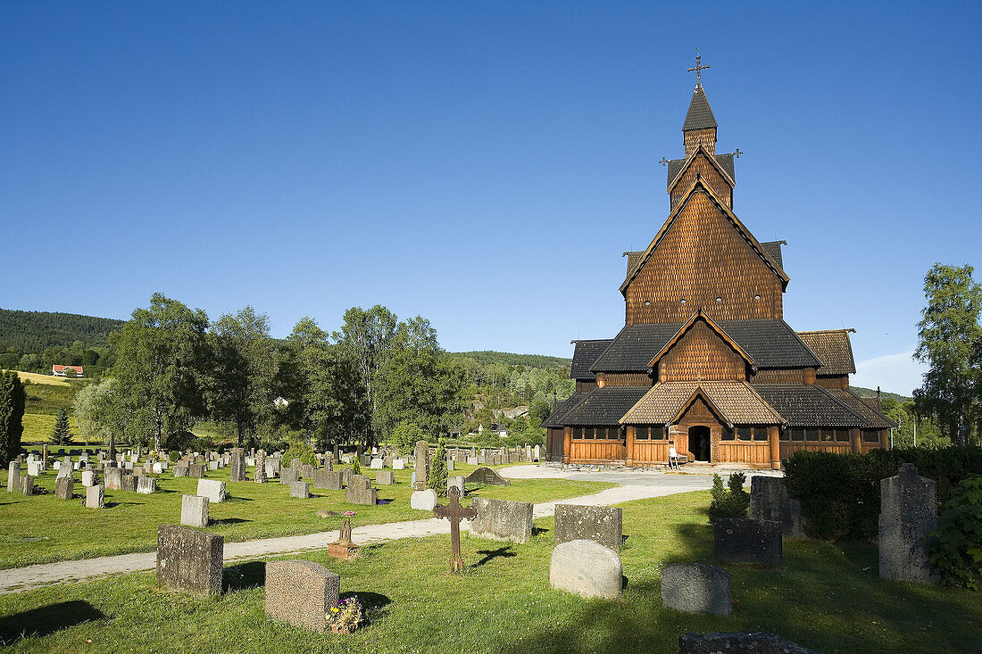 Wooden church Heddal.  XII-XIIIth century. Telemark. Norway.