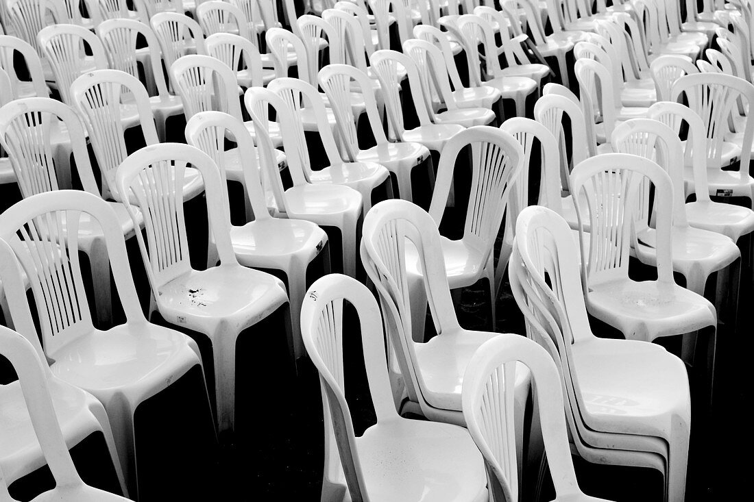 Empty chairs after summer show