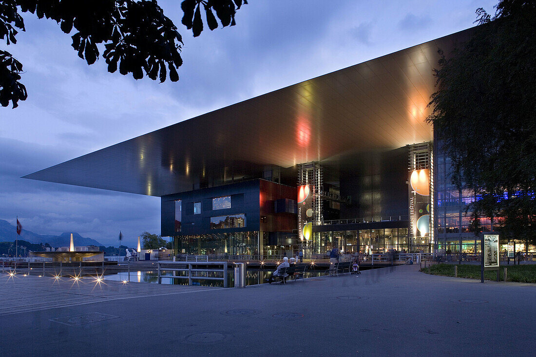 KKL Luzern convention centre and concert hall (architect: Jean Nouvel, built 1995-2000; acoustic created by Russell Johnson). Luzern. Switzerland