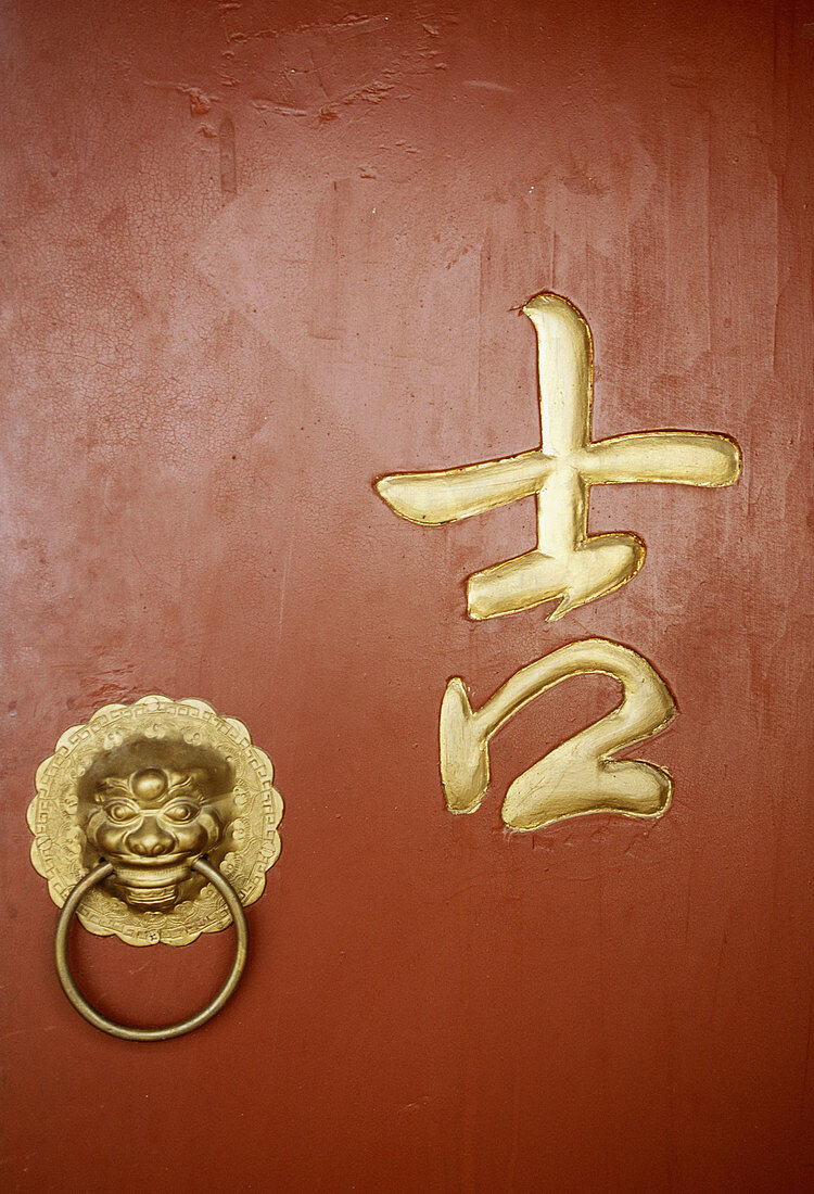 Detail of door. Lijiang. Yunnan. China