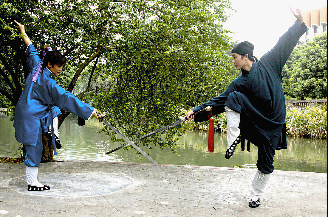 Chinese Kung fu. Wudang Shan. Hubei. China.