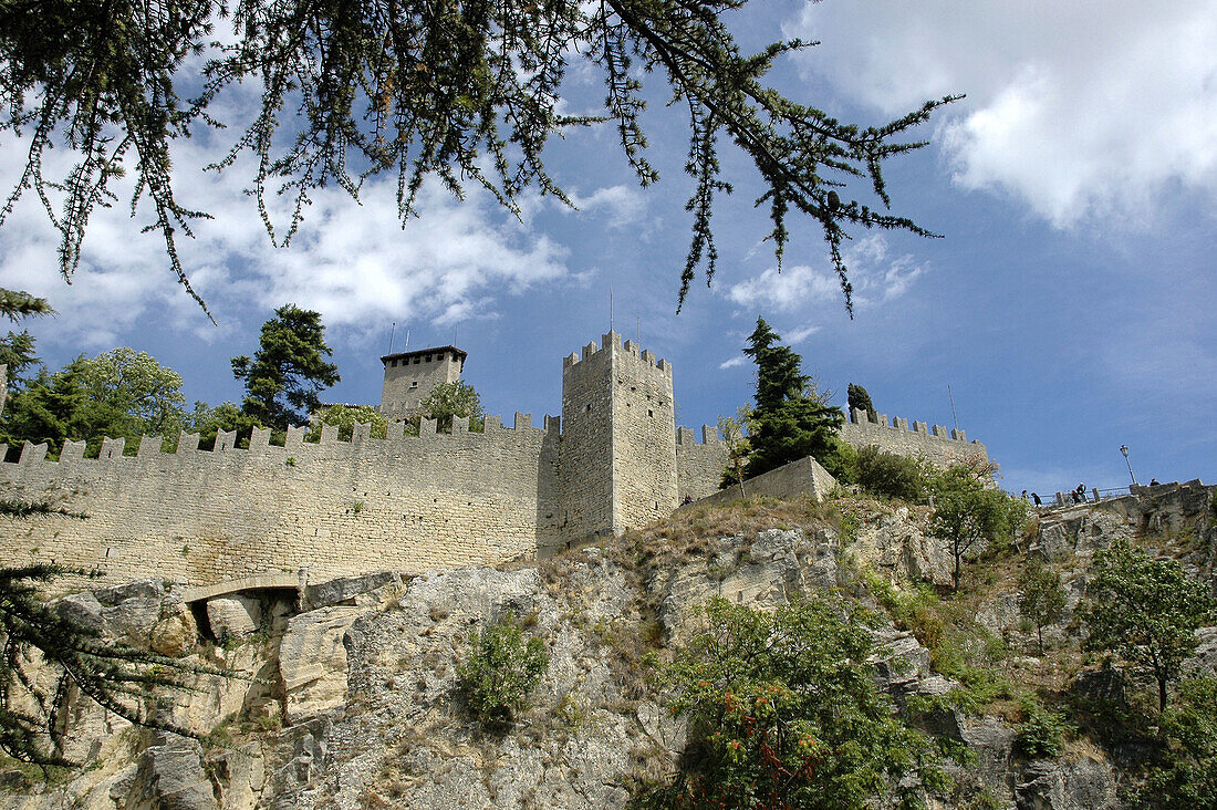 San Marino, the walls of the old city