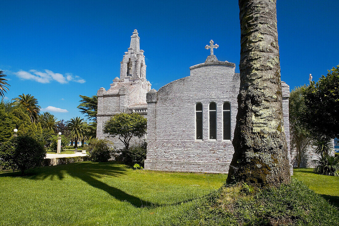 San Sebastian church, La Toja island, Galicia, Spain.