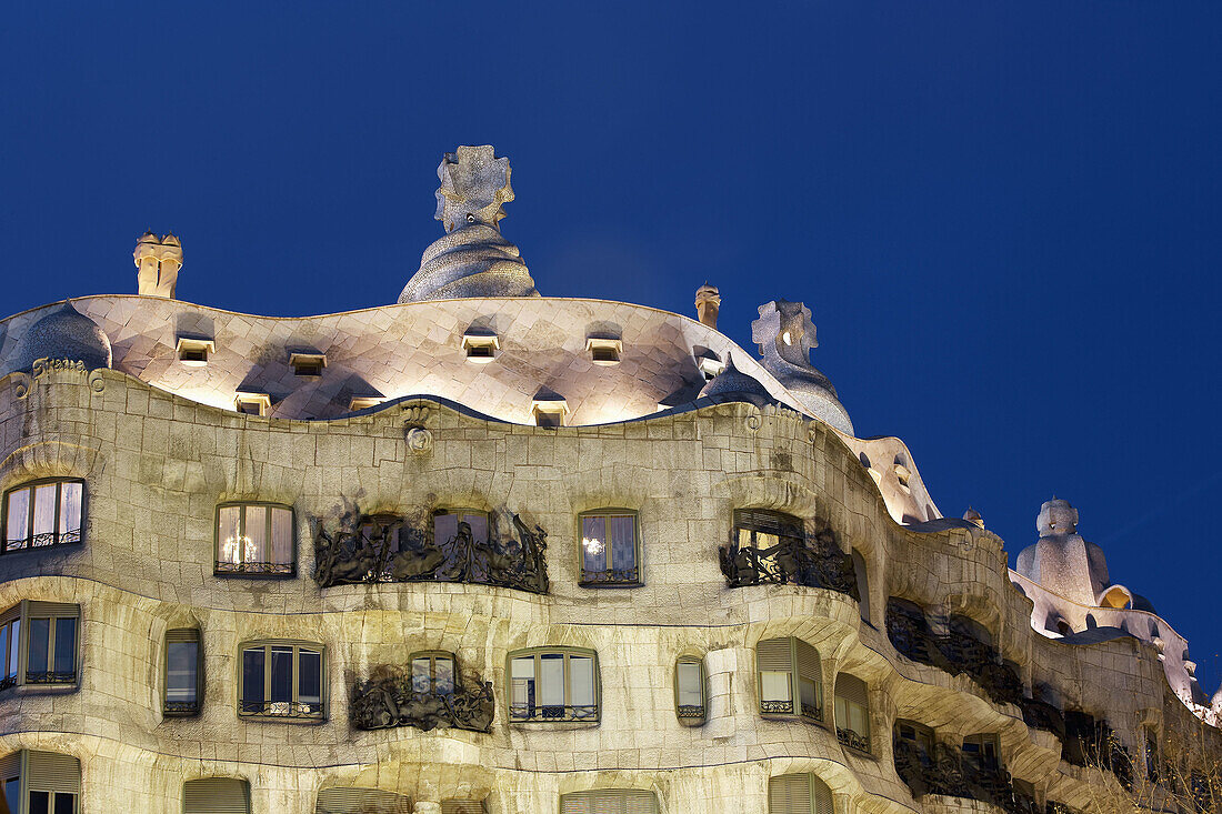 Milà House (aka La Pedrera by Gaudí, 1906-1912), Barcelona. Catalonia, Spain