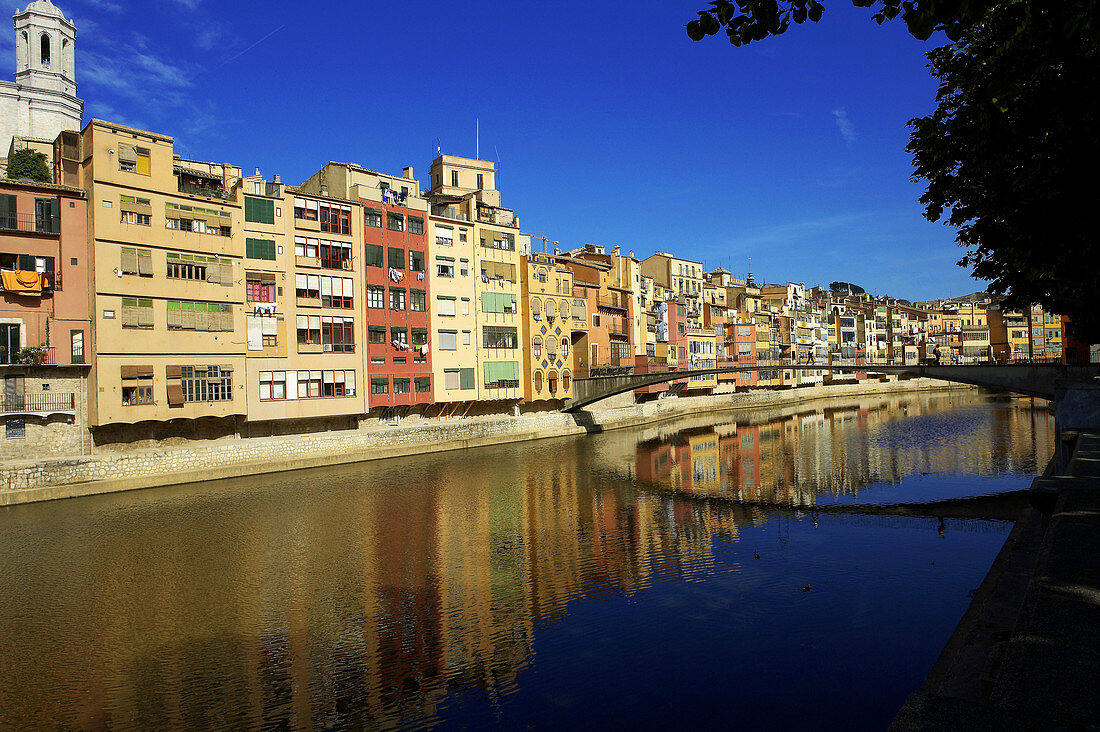 River Onyar. Girona, Spain