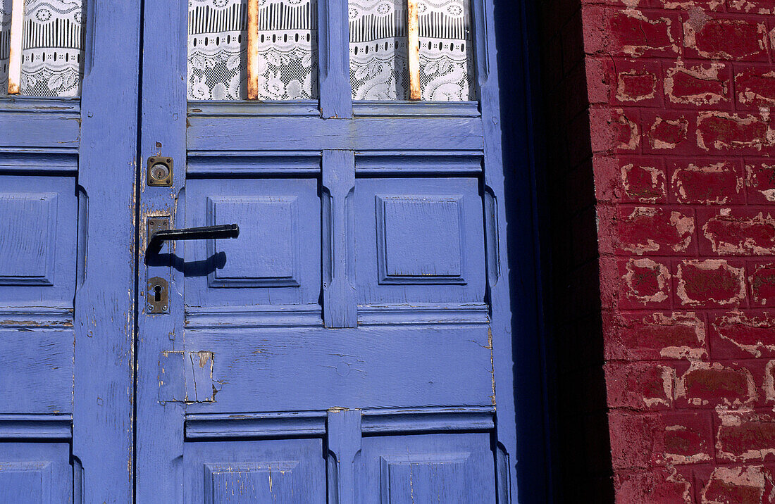Blue Door, Ault, La Somme, Picardie, France