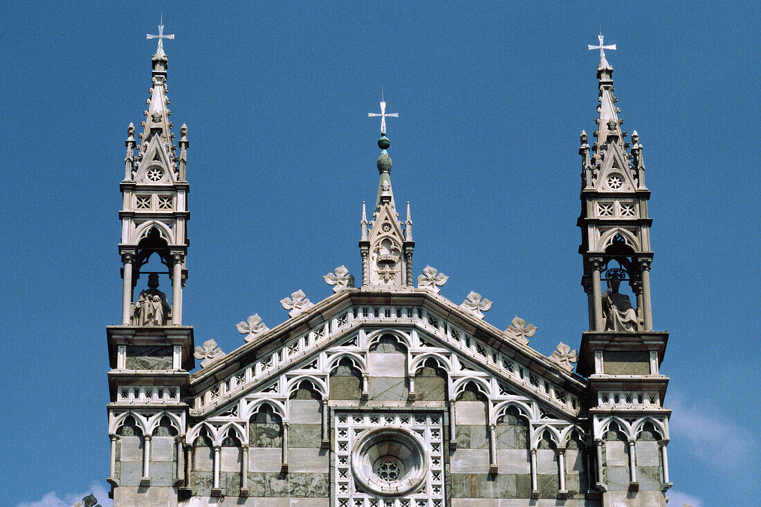 Italy, Lombardy, Monza, Duomo, detail facade