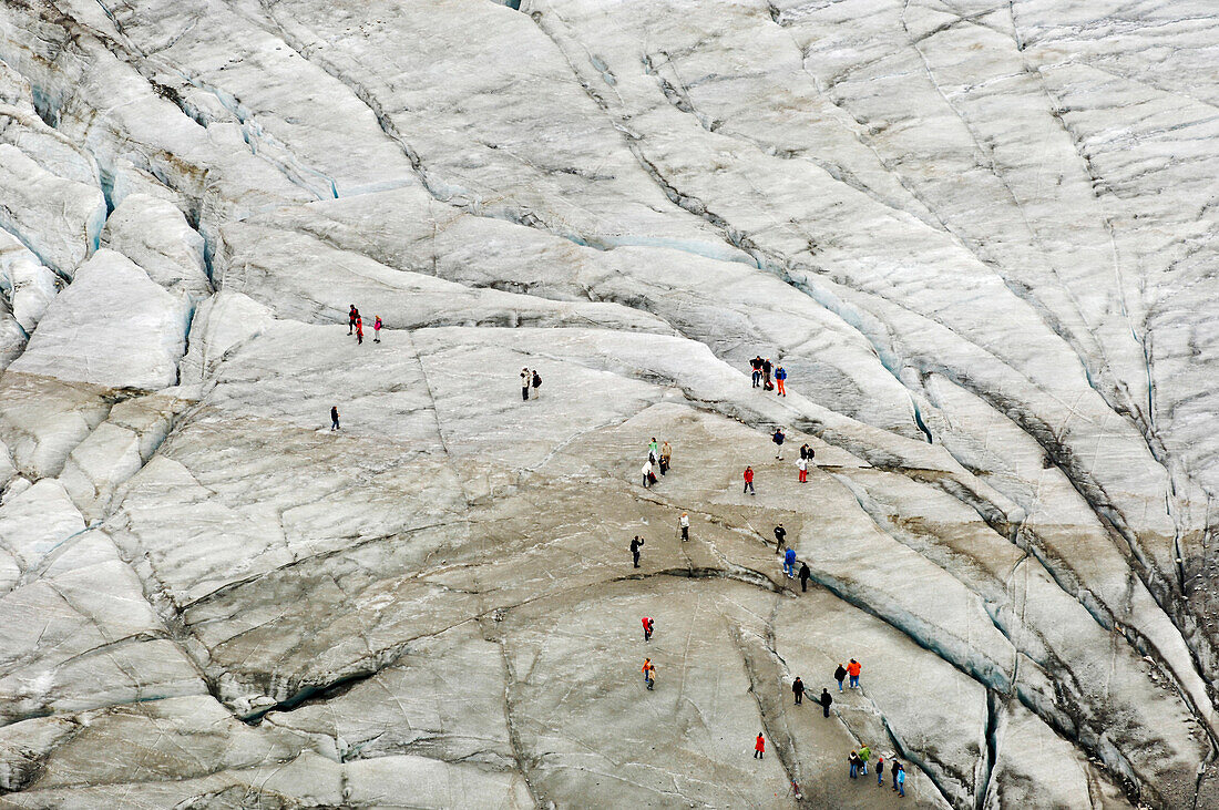 Gletscherwanderung, Klimawandel, Grossglockner, Glocknergruppe, Hohen Tauern, Österreich