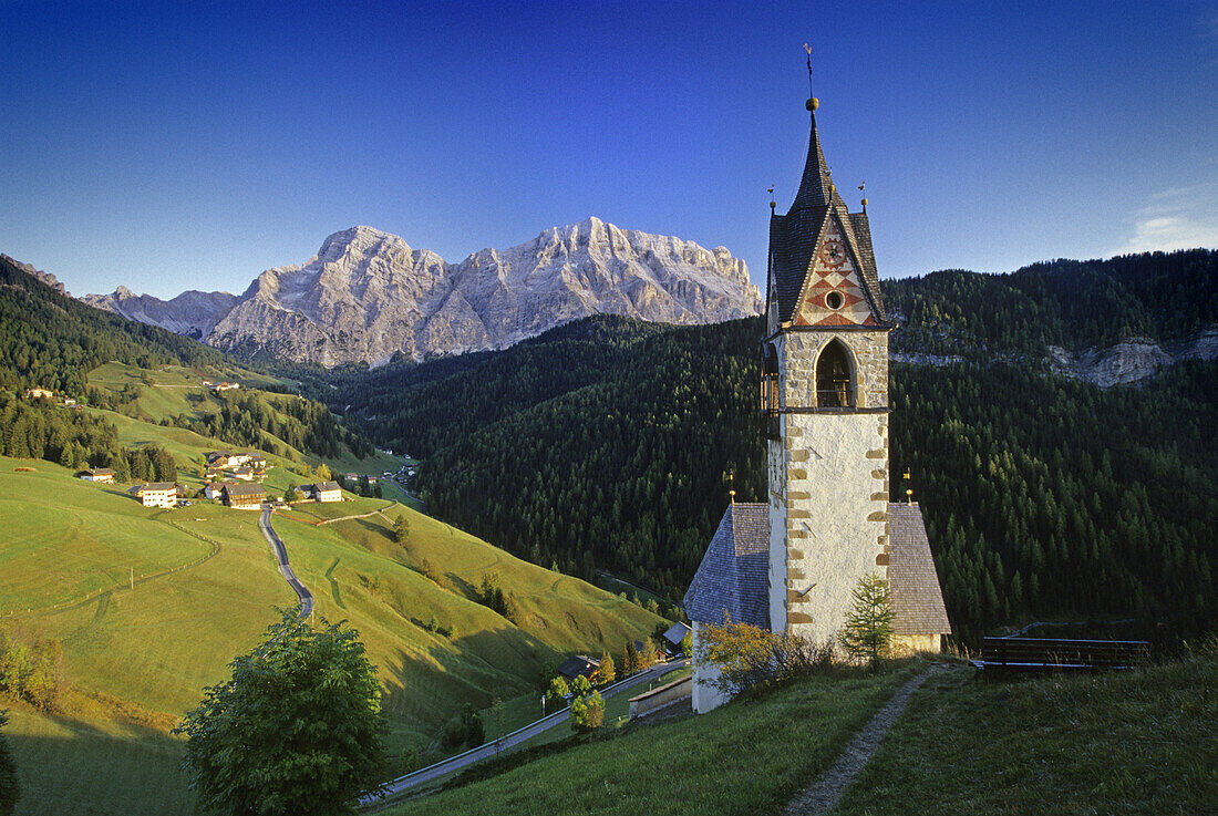 Santa Barbara, near Wengen, La Val, Val Badia, Dolomite Alps, South Tyrol, Italy