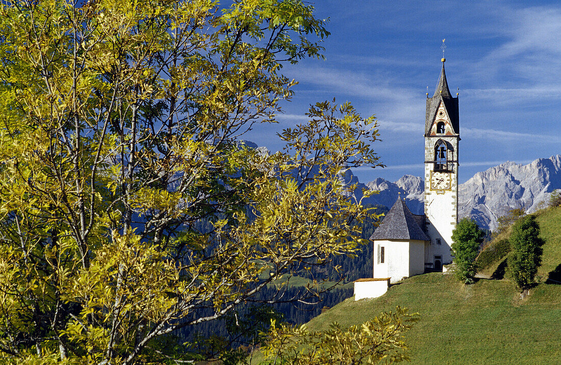 Santa Barbara, near Wengen, La Val, Val Badia, Dolomite Alps, South Tyrol, Italy