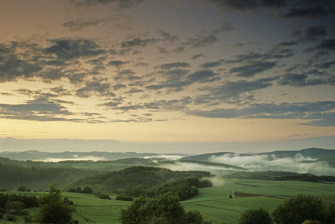 Scenery near Nuerburg, Eifel, Rhineland Palatinate, Germany