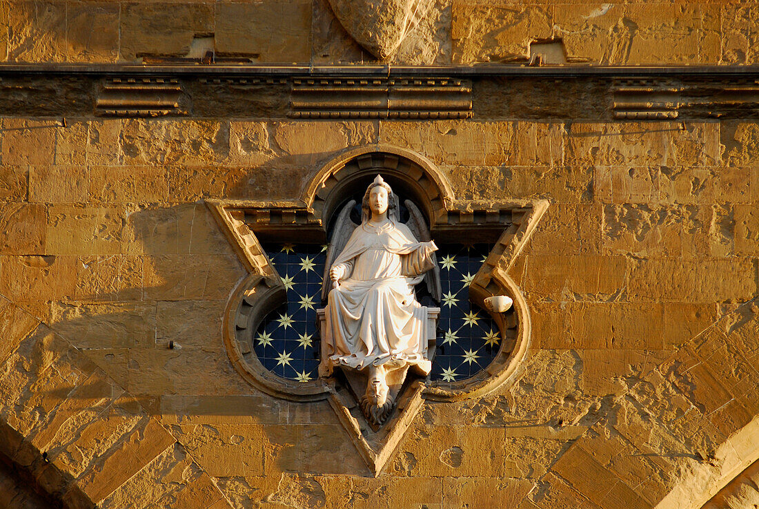 Detail an der Fassade der Loggia della Signoria, Florenz, Toskana, Italien, Europa