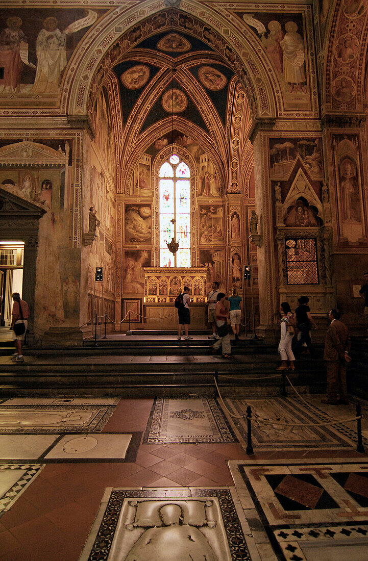 Die Grabkapellen der Bardi und Peruzzi in der Kirche Santa Croce, Florenz, Toskana, Italien, Europa