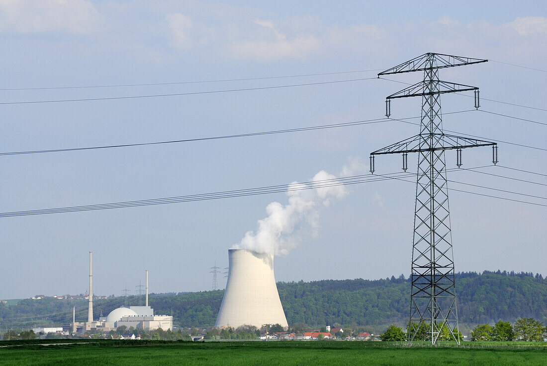 Isar II Nuclear Power Plant, Niederaichbach near Landshut, Lower Bavaria, Germany