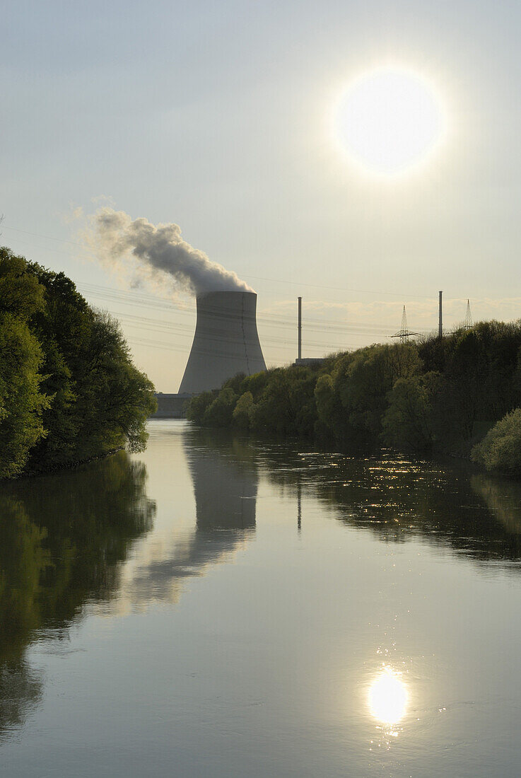 Isar II Nuclear Power Plant, Niederaichbach near Landshut, Lower Bavaria, Germany